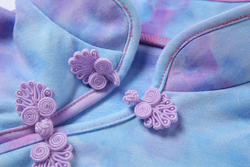 2020 Women Fashion Summer Clothes Cheongsam Chinese Style Short Sleeve Purple Tie Dye Elegant Button Female Tops Slim Shirts
2020 Women Fashion Summer Clothes Cheongsam Chinese Style Short Sleeve Purple Tie Dye Elegant Button Female Tops Slim Shirts