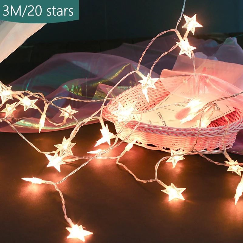 3M with 20 Stars LED String Light Garlands Battery Powered Dreamcatcher Winding Lamp Wire Fairy Lights Night Light Party Decor
3M with 20 Stars LED String Light Garlands Battery Powered Dreamcatcher Winding Lamp Wire Fairy Lights Night Light Party Decor