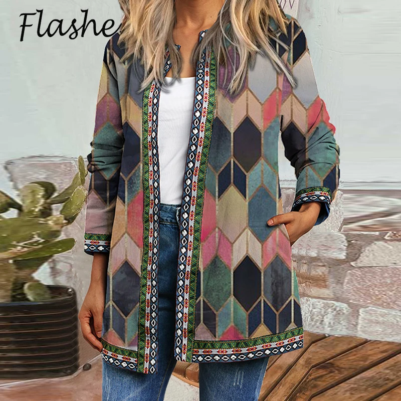 New Long Sleeve Women's Jackets Casual Loose Cardigan Pocket Long Jackets Coat Women Vintage Ladies Coat Tops
New Long Sleeve Women's Jackets Casual Loose Cardigan Pocket Long Jackets Coat Women Vintage Ladies Coat Tops