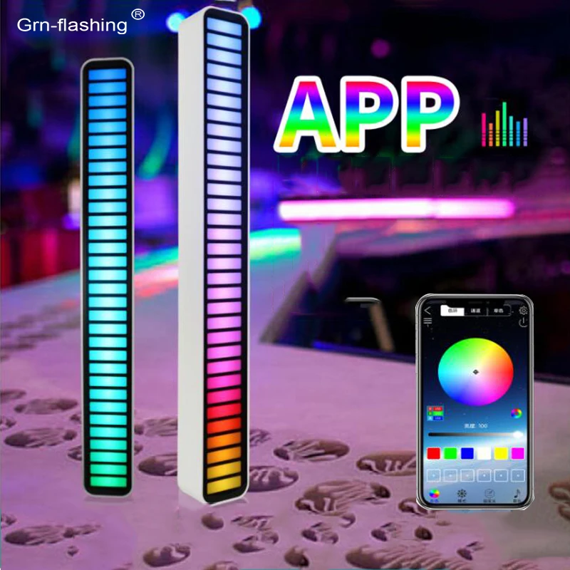 Phone Bluetooth App Pickup Rhythm Light RGB Color Voice Sound Control Music Atmosphere Light Decor Car Computer LED Strip Lights
Phone Bluetooth App Pickup Rhythm Light RGB Color Voice Sound Control Music Atmosphere Light Decor Car Computer LED Strip Lights
