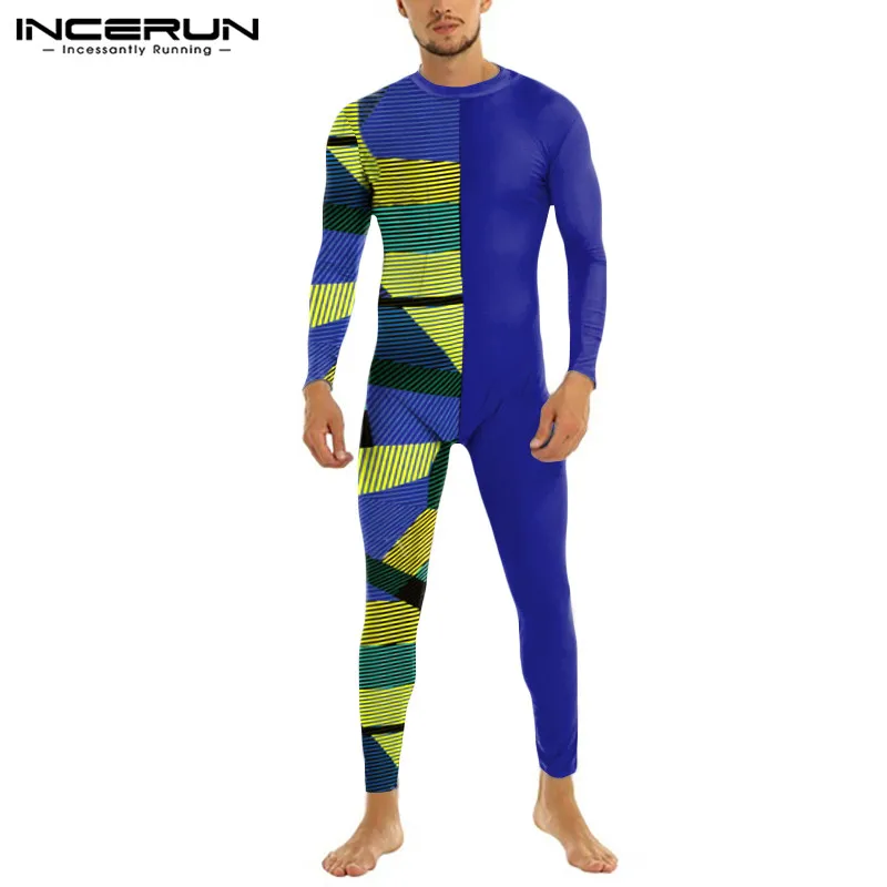 INCERUN Men Printed Fitness Onesies Long Sleeve O Neck Patchwork Romper Pajamas Spring Man Fashion Zipper Jumpsuit Homewear 5XL
INCERUN Men Printed Fitness Onesies Long Sleeve O Neck Patchwork Romper Pajamas Spring Man Fashion Zipper Jumpsuit Homewear 5XL
