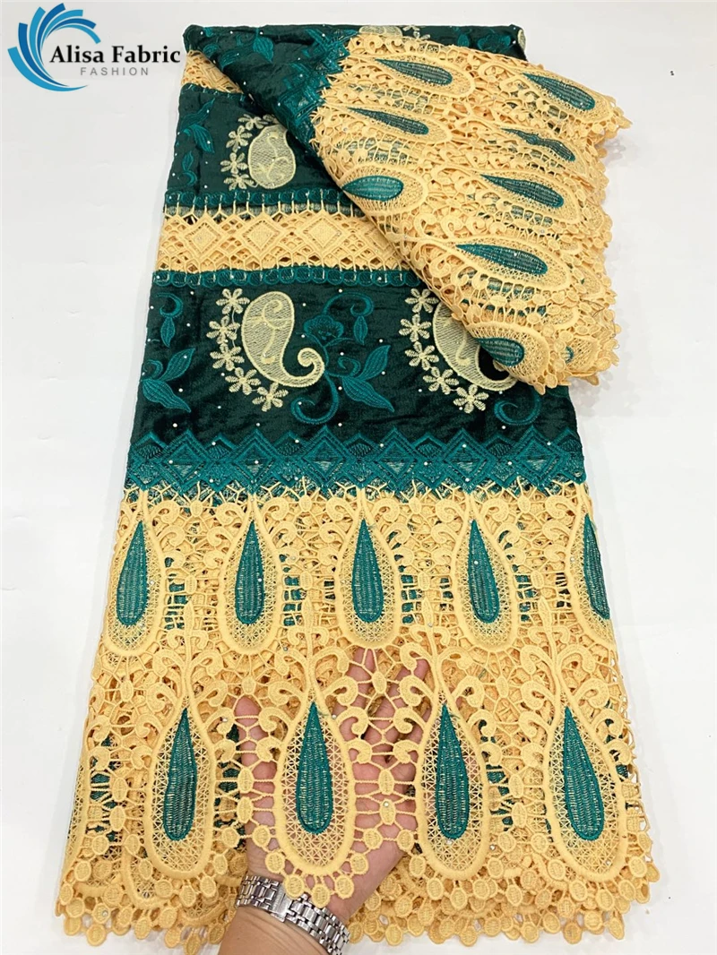 African Cord Lace Fabric With Stones Embroidereed French Velvet Lace Fabric High Quality Guipure Cord Lace For Wedding Party
African Cord Lace Fabric With Stones Embroidereed French Velvet Lace Fabric High Quality Guipure Cord Lace For Wedding Party
