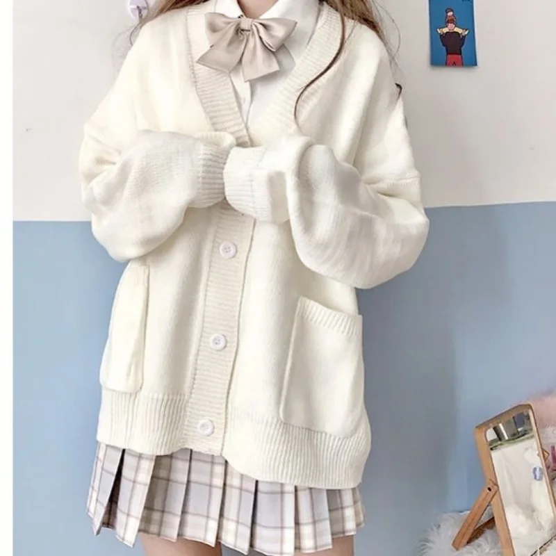 Cardigan Women Solid Oversize Harajuku Loose Sweaters Student Preppy Sweet Girl Cute Knitwear New All-match Soft Hot Sale Basic
Cardigan Women Solid Oversize Harajuku Loose Sweaters Student Preppy Sweet Girl Cute Knitwear New All-match Soft Hot Sale Basic