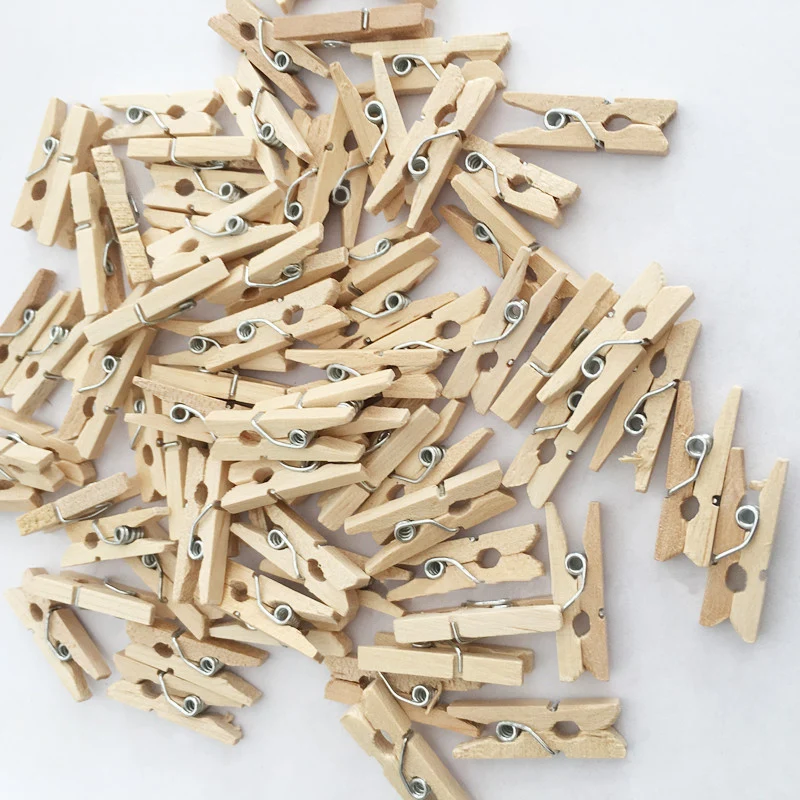 50PCS 2.5CM Mini Natural Wooden Clothes Photo Paper Clothespin Craft Clips Portable Wood Clamp
50PCS 2.5CM Mini Natural Wooden Clothes Photo Paper Clothespin Craft Clips Portable Wood Clamp