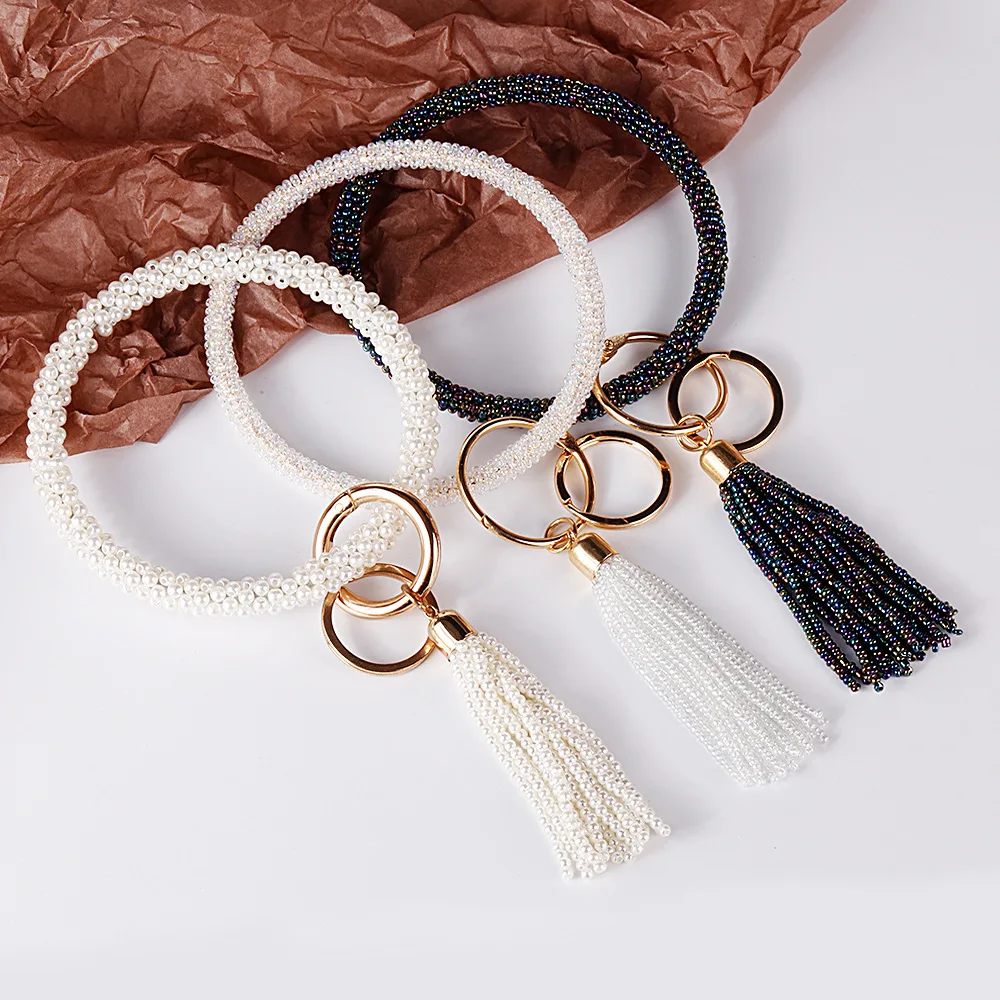 2021 New Transparent Millet Beads Beaded Tassel Bracelets Anti-lost Woven Bracelet Keychain Wholesale Drop Shipping
2021 New Transparent Millet Beads Beaded Tassel Bracelets Anti-lost Woven Bracelet Keychain Wholesale Drop Shipping