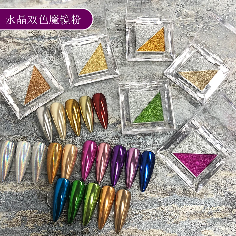 Зеркало Solid Nail Art Блеск порошок хром с зеркальным блеском пигмент пудра для ногтей