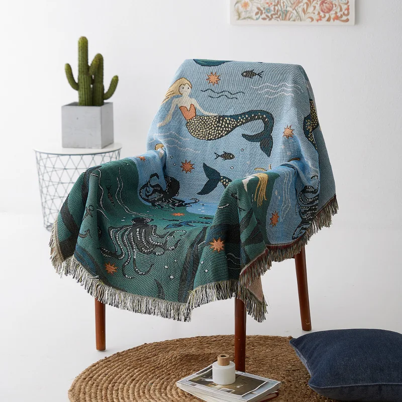 Mermaid Sofa Towel Blanket For Couch Sofa Decorative Slipcover Throws Rectangular Stitching Travel Plane Blanket Home Car
Mermaid Sofa Towel Blanket For Couch Sofa Decorative Slipcover Throws Rectangular Stitching Travel Plane Blanket Home Car