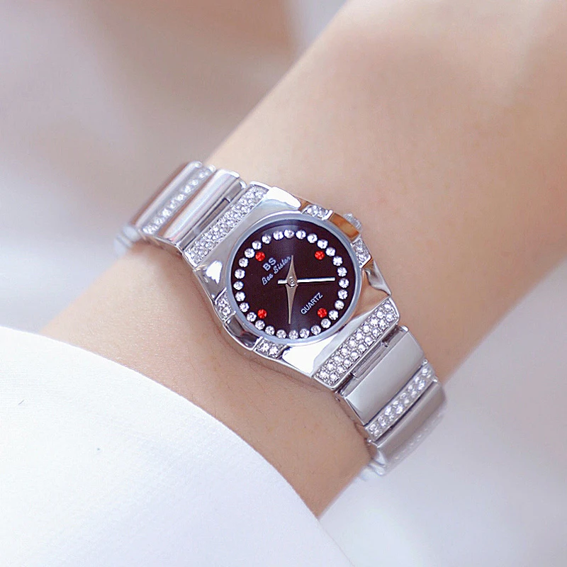 

Silver Women's Watch Casual Dress Ladies Small Watches Fashion Waterproof Steel Quartz Wristwatches For Women Valentines Gifts