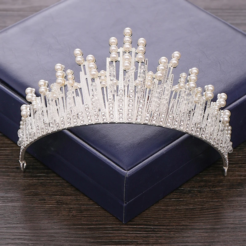 Bridal Tiaras And Crowns Hair Ornaments Wedding Headpiece Diadem Silver Color Pearl Wedding Crown Bridal Hair Accessories
Bridal Tiaras And Crowns Hair Ornaments Wedding Headpiece Diadem Silver Color Pearl Wedding Crown Bridal Hair Accessories