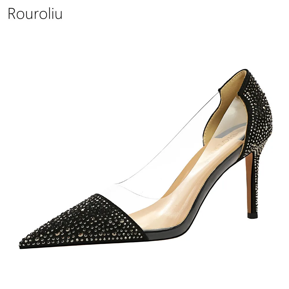 2021 New Fashion Stiletto Heel Transparent Patchwork Rhinestones Pumps Women Autumn Pointed Toe Slip-On Sexy Party Shoes
2021 New Fashion Stiletto Heel Transparent Patchwork Rhinestones Pumps Women Autumn Pointed Toe Slip-On Sexy Party Shoes