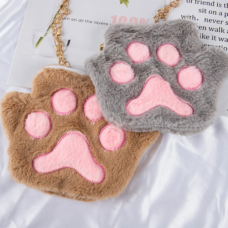 Cute Bear Paw Girls Chain Zipper Shoulder Bag Lovely Children Soft Plush Purse Baby Boys Accessories Small Crossbody Bags
Cute Bear Paw Girls Chain Zipper Shoulder Bag Lovely Children Soft Plush Purse Baby Boys Accessories Small Crossbody Bags