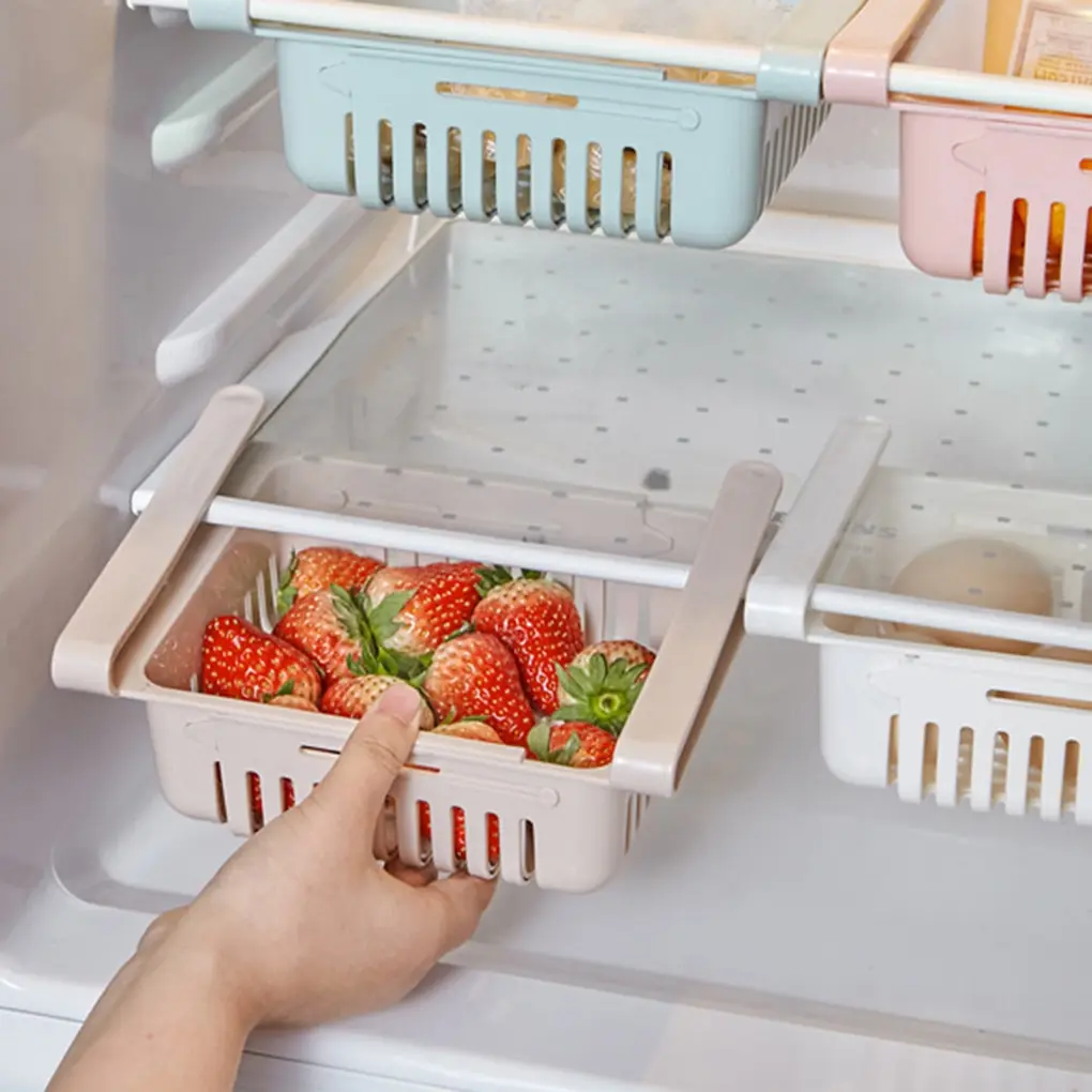 HOT Adjustable Stretchable Refrigerator Organizer Drawer Basket Refrigerator Pull-out Drawers Fresh Spacer Layer Storage Rack
HOT Adjustable Stretchable Refrigerator Organizer Drawer Basket Refrigerator Pull-out Drawers Fresh Spacer Layer Storage Rack