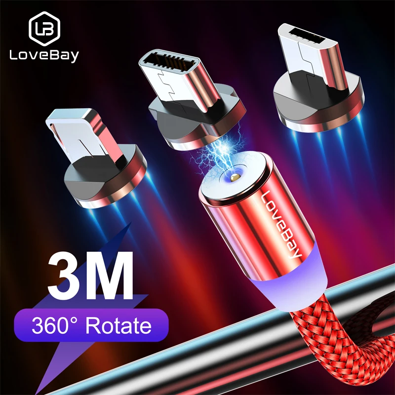 Lovebay 2m Magnetic USB Cable Fast Charging For Iphone TYPE-C Micro USB Cord Magnet Micro USB Cable Mobile Phone Cable USB Cord 
Lovebay 2m Magnetic USB Cable Fast Charging For Iphone TYPE-C Micro USB Cord Magnet Micro USB Cable Mobile Phone Cable USB Cord