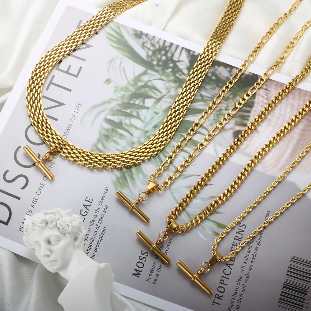 ZMFashion Punk Hip Hop T Rod Pendant Watch Band Mesh Necklace Stainless Steel Collar Gold Color Men Women Couples Chain Jewelry
ZMFashion Punk Hip Hop T Rod Pendant Watch Band Mesh Necklace Stainless Steel Collar Gold Color Men Women Couples Chain Jewelry