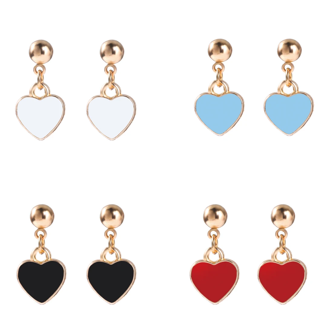 Bestlady Korean Love Heart Dangle Earring Multiple Color Simple Exquisite Cute Temperament Pendant Brincos Wholesale For Women 
Bestlady Korean Love Heart Dangle Earring Multiple Color Simple Exquisite Cute Temperament Pendant Brincos Wholesale For Women