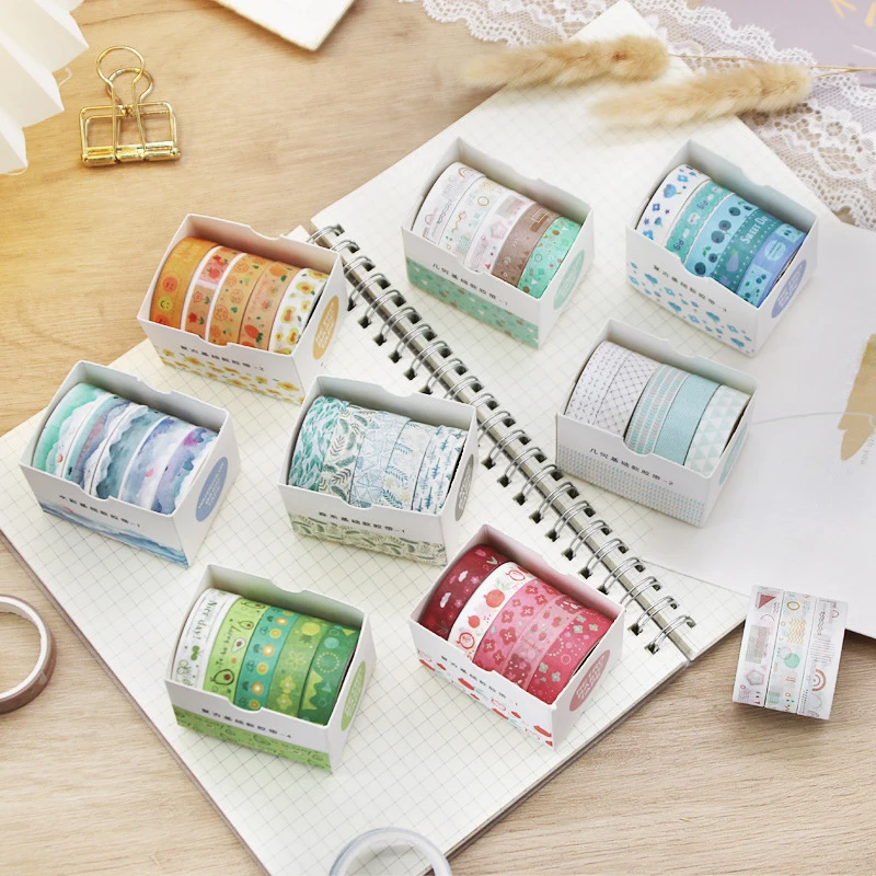 5Pcs/Set Paper Tape Creative Washi Tape Forest Style Watercolor Geometric Pattern Student DIY Scrapbooking Hand Account Decora
5Pcs/Set Paper Tape Creative Washi Tape Forest Style Watercolor Geometric Pattern Student DIY Scrapbooking Hand Account Decora