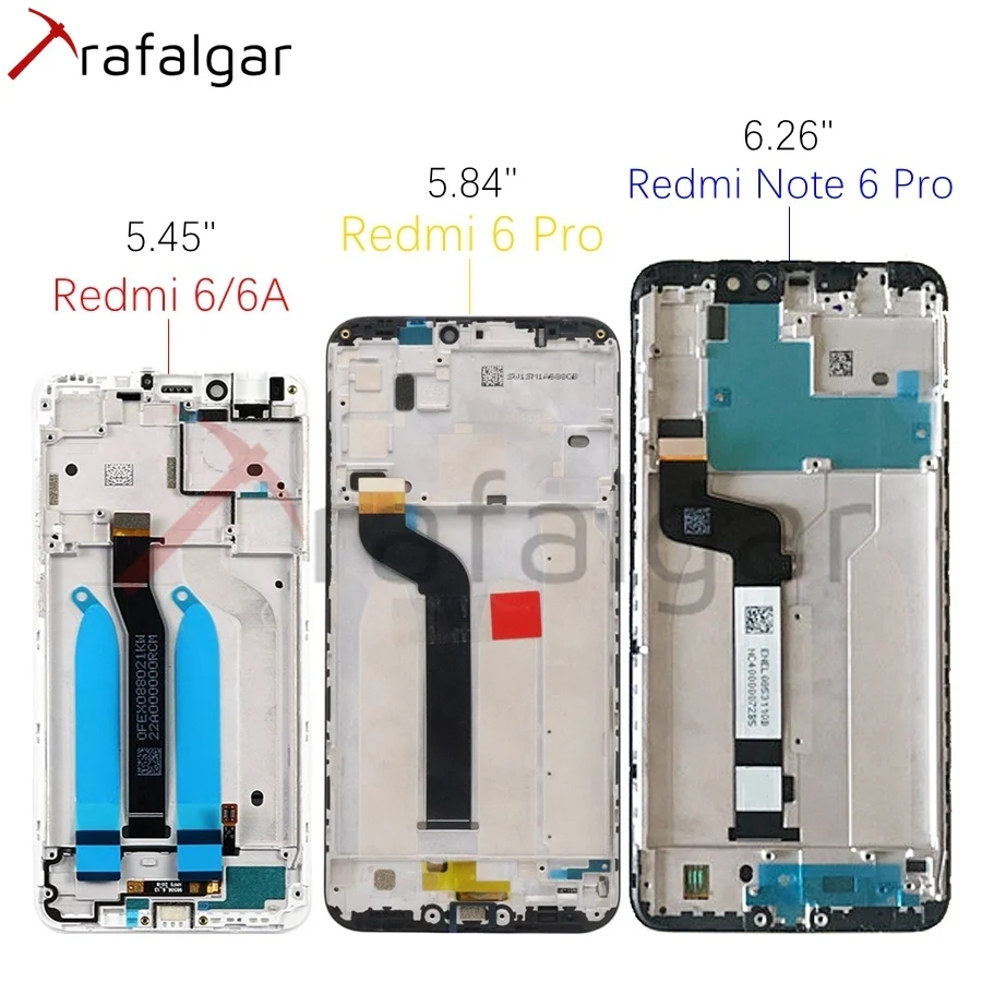 Фото Дисплей Trafalgar для Xiaomi Redmi 6 6A ЖК дисплей Pro сенсорный экран Note с рамкой Note6 Pro|Экраны