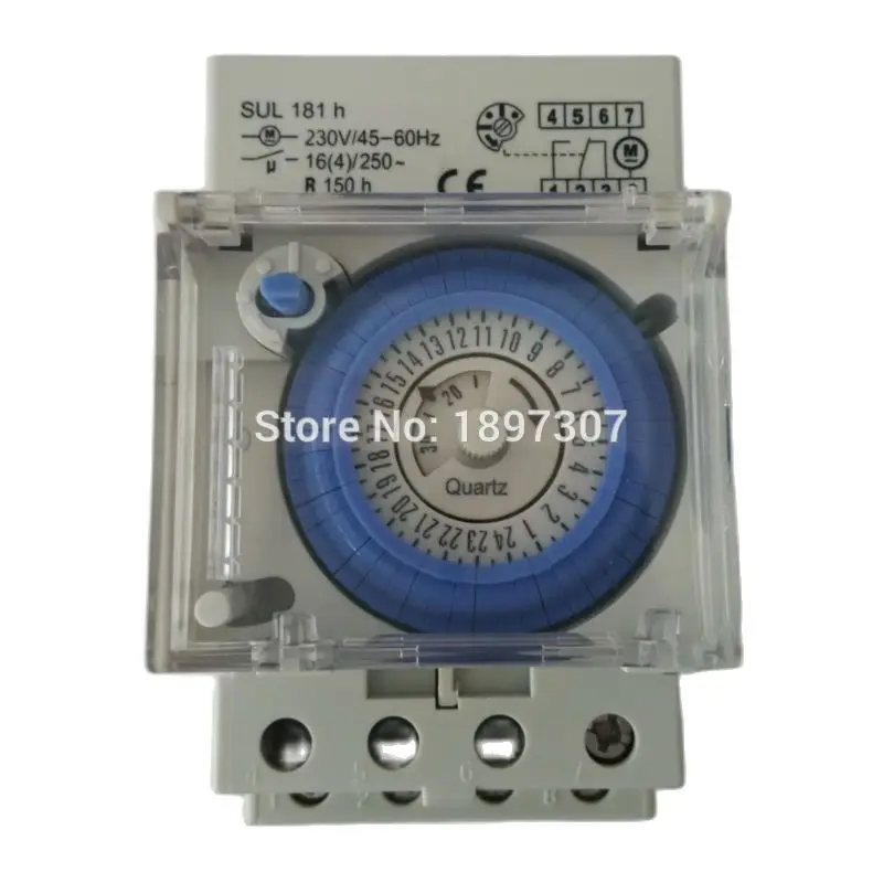 

SUL181h Analog Timer 16A Mechanical 24 Hour Time Switch