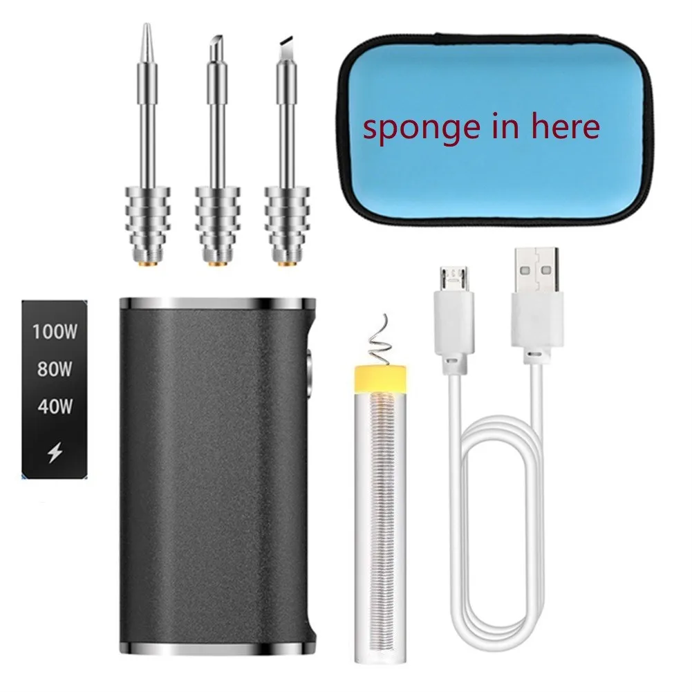 Portable Soldering Iron Tip USB Charging 510 Interface Wireless Handheld Welding Pen Digital Display 40W 80W 100W Outdoor
Portable Soldering Iron Tip USB Charging 510 Interface Wireless Handheld Welding Pen Digital Display 40W 80W 100W Outdoor