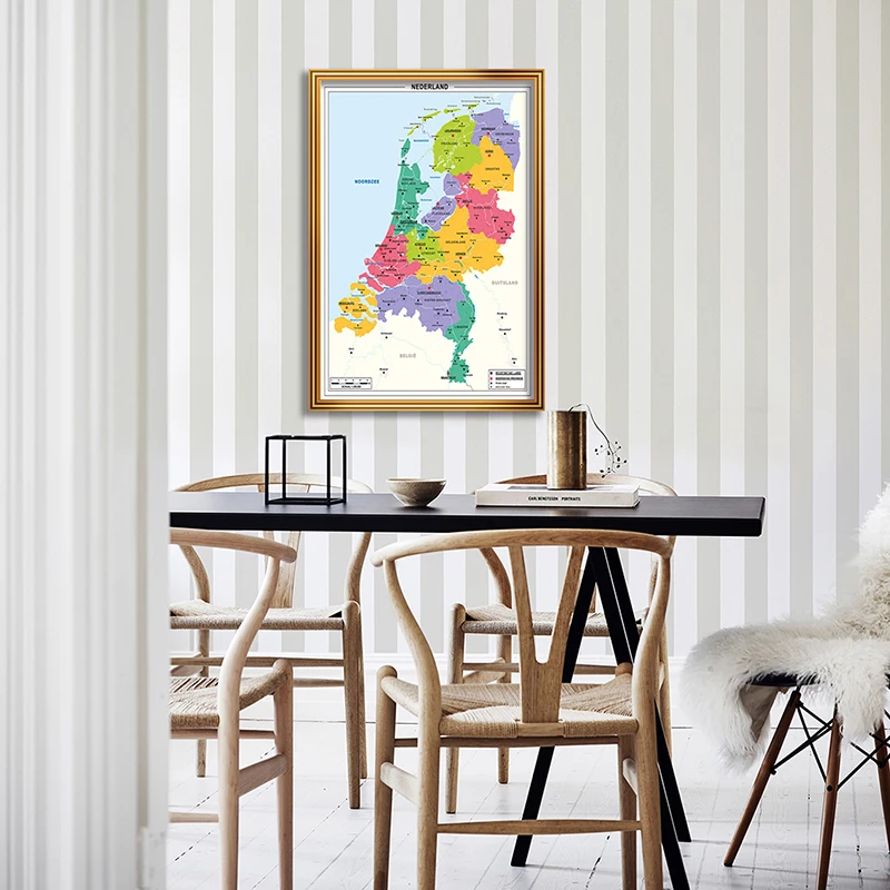 Netherlands Map In Dutch 59*84cm Wall Poster Canvas Decorative Painting Home Decor Family Education Birthday Gift for Children
Netherlands Map In Dutch 59*84cm Wall Poster Canvas Decorative Painting Home Decor Family Education Birthday Gift for Children