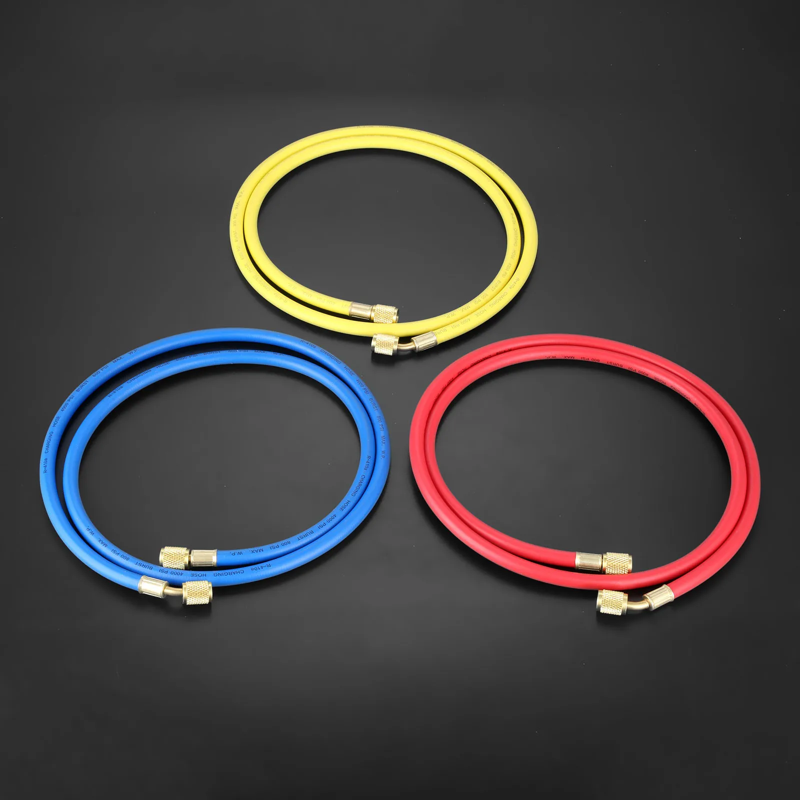 3Pcs 60" HVAC 1/4" SAE R410a R134a AC Refrigeration Permutation Charging Hoses HVAC 800PSI Air Conditioning Hose Mayitr 150cm
3Pcs 60" HVAC 1/4" SAE R410a R134a AC Refrigeration Permutation Charging Hoses HVAC 800PSI Air Conditioning Hose Mayitr 150cm