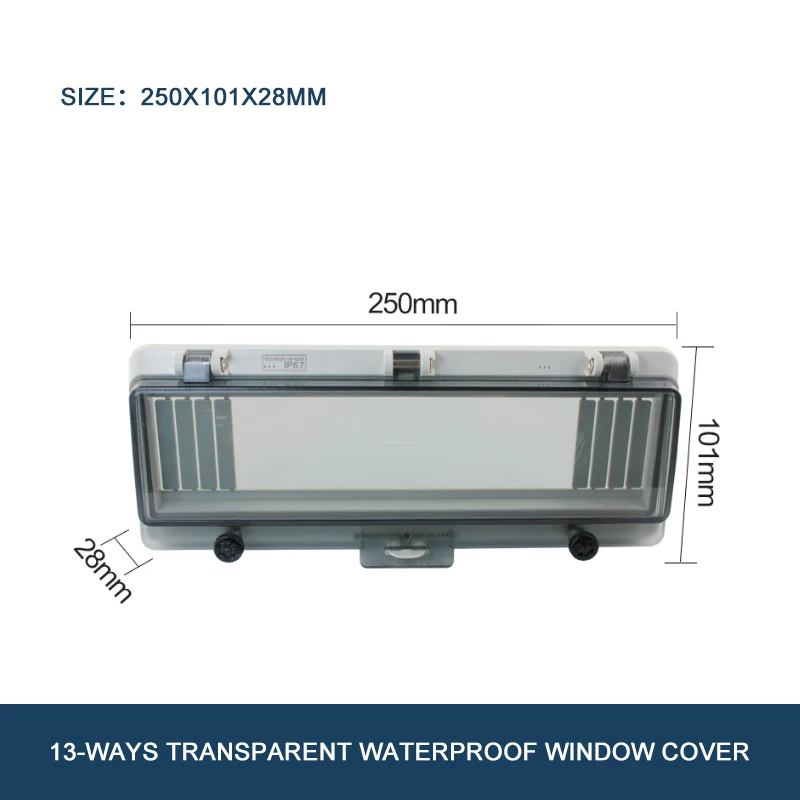 10 12WAY Circuit Breaker Transparent Waterproof Box Window Distribution Box Protect Window Cover Monitor Observation Window Ip67
10 12WAY Circuit Breaker Transparent Waterproof Box Window Distribution Box Protect Window Cover Monitor Observation Window Ip67
