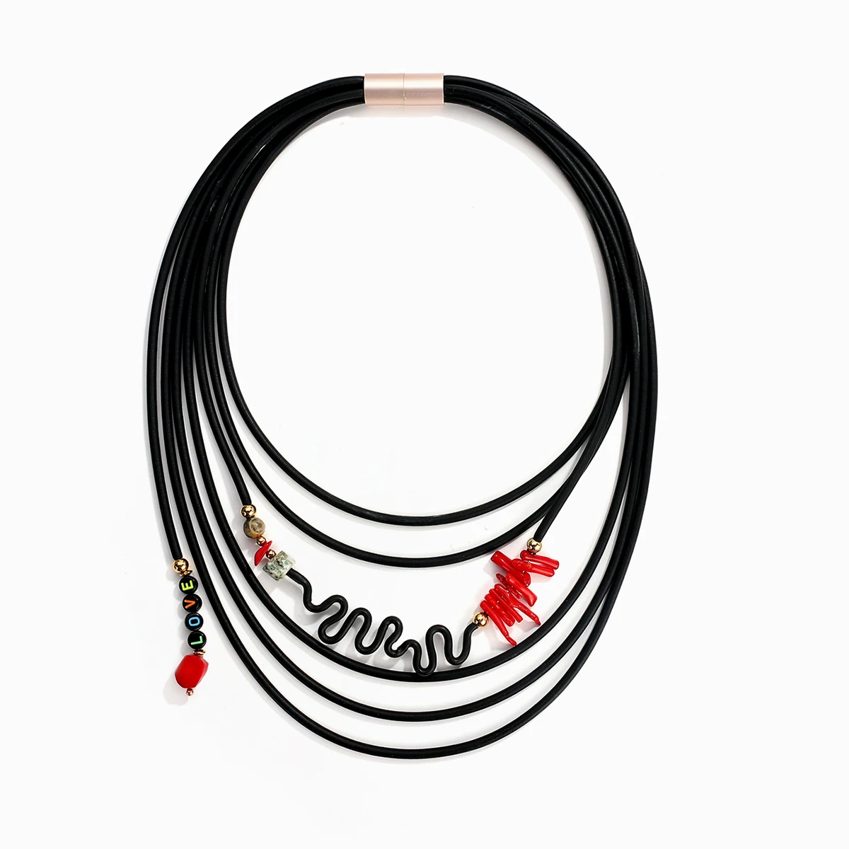 Amorcome Fashion Red Coral LOVE LETTER Charm Pendant Necklaces Chain Choker Black Rubber Necklace Office Lady Jewelry
Amorcome Fashion Red Coral LOVE LETTER Charm Pendant Necklaces Chain Choker Black Rubber Necklace Office Lady Jewelry