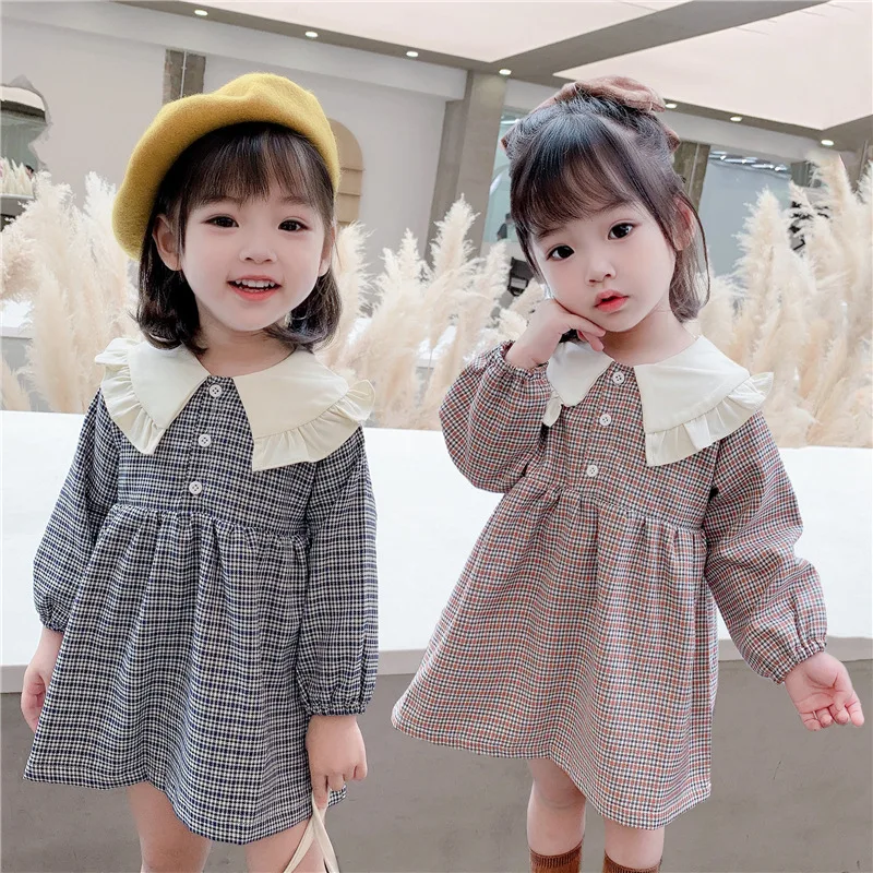 

Girl Dress Kids Baby Gown 2021 Charming Spring Autumn Toddler Outwear Party Wedding Princess Tutu Dresses Cotton Children Clothi