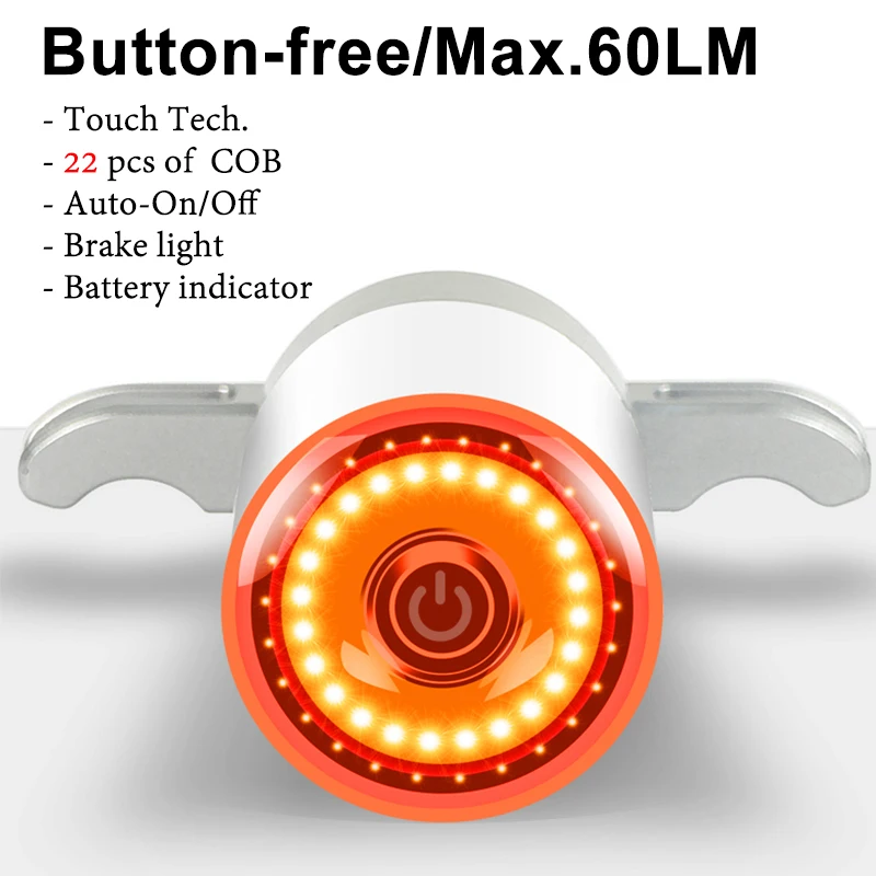 Auto-On/Off Bike Light Touching Smart Sensor Taillight Brake Vibration Bicycle Rear Light USB Rechargeable MTB/Road Cycling Lamp
Auto-On/Off Bike Light Touching Smart Sensor Taillight Brake Vibration Bicycle Rear Light USB Rechargeable MTB/Road Cycling Lamp