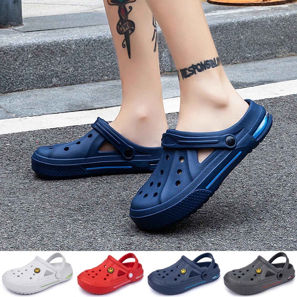 Newbeads Crocks Sandals Hole Shoes Couple Home Slippers Summer Men and Women Beach Flat Hollow Out Smiling Face Buckle
Newbeads Crocks Sandals Hole Shoes Couple Home Slippers Summer Men and Women Beach Flat Hollow Out Smiling Face Buckle
