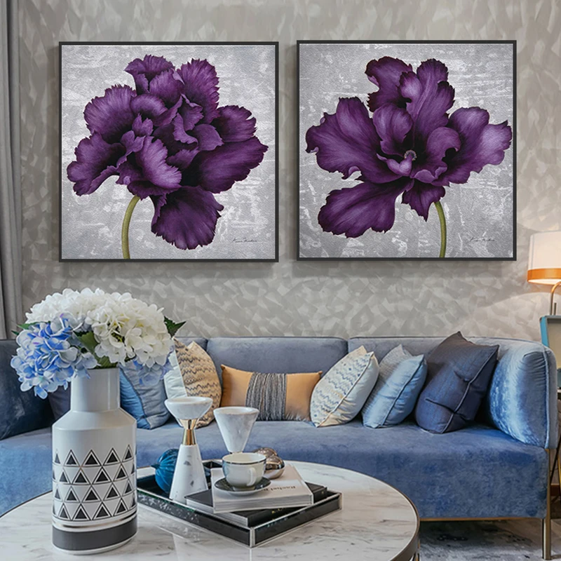 Nordic Flower Canvas Painting Retro Abstract Blooming Purple Flower Art Wall Poster Painting and Print Decoration Bedroom Mural
Nordic Flower Canvas Painting Retro Abstract Blooming Purple Flower Art Wall Poster Painting and Print Decoration Bedroom Mural