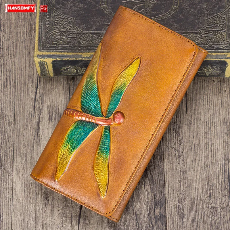 Genuine Leather Large Purse Women's Wallet Retro Female Long Long Thin Zipper Card Holder Wallets 2021 New First Layer Leather
Genuine Leather Large Purse Women's Wallet Retro Female Long Long Thin Zipper Card Holder Wallets 2021 New First Layer Leather
