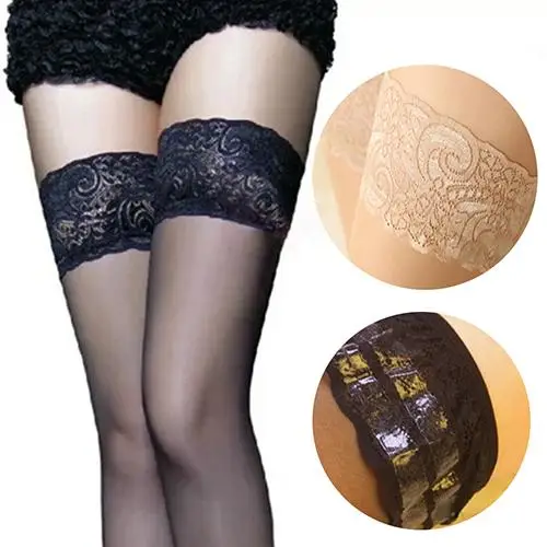 Hot Women Sexy Lace Elastic ultra-thin Transparent Black Top Silicon Strap Anti-skid Thigh Nightclub High sexy thigh stockings
Hot Women Sexy Lace Elastic ultra-thin Transparent Black Top Silicon Strap Anti-skid Thigh Nightclub High sexy thigh stockings