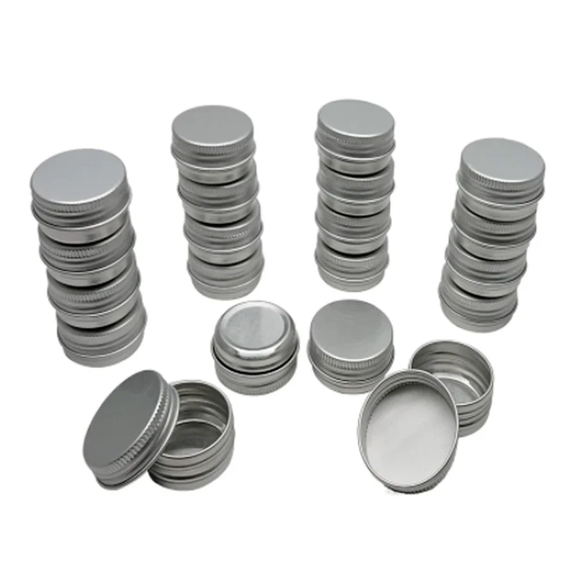 10Pcs 5g 10g 15g 20g 30g 50g Empty Silver Aluminum Tins Cans Screw Top Round Candle Spice Tins Cans with Screw Lid Containers
10Pcs 5g 10g 15g 20g 30g 50g Empty Silver Aluminum Tins Cans Screw Top Round Candle Spice Tins Cans with Screw Lid Containers