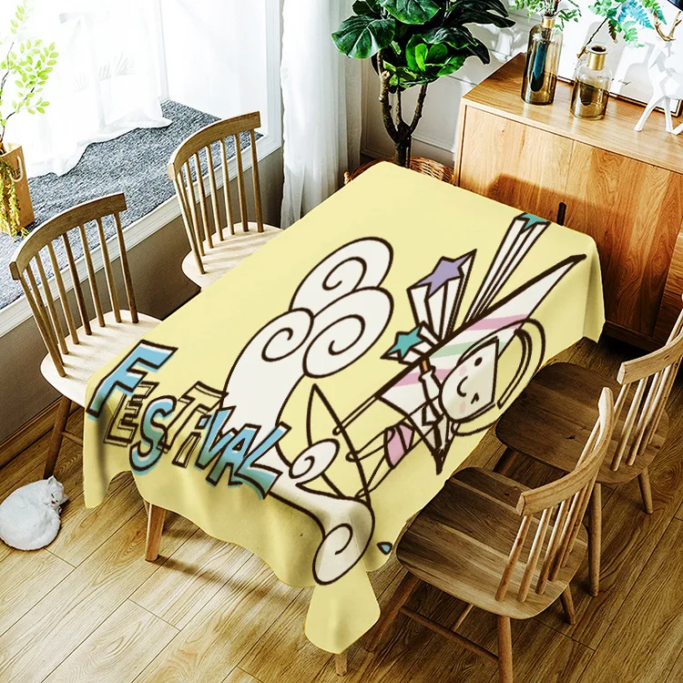 Printing cartoon washable decorative household waterproof tablecloth 
Printing cartoon washable decorative household waterproof tablecloth