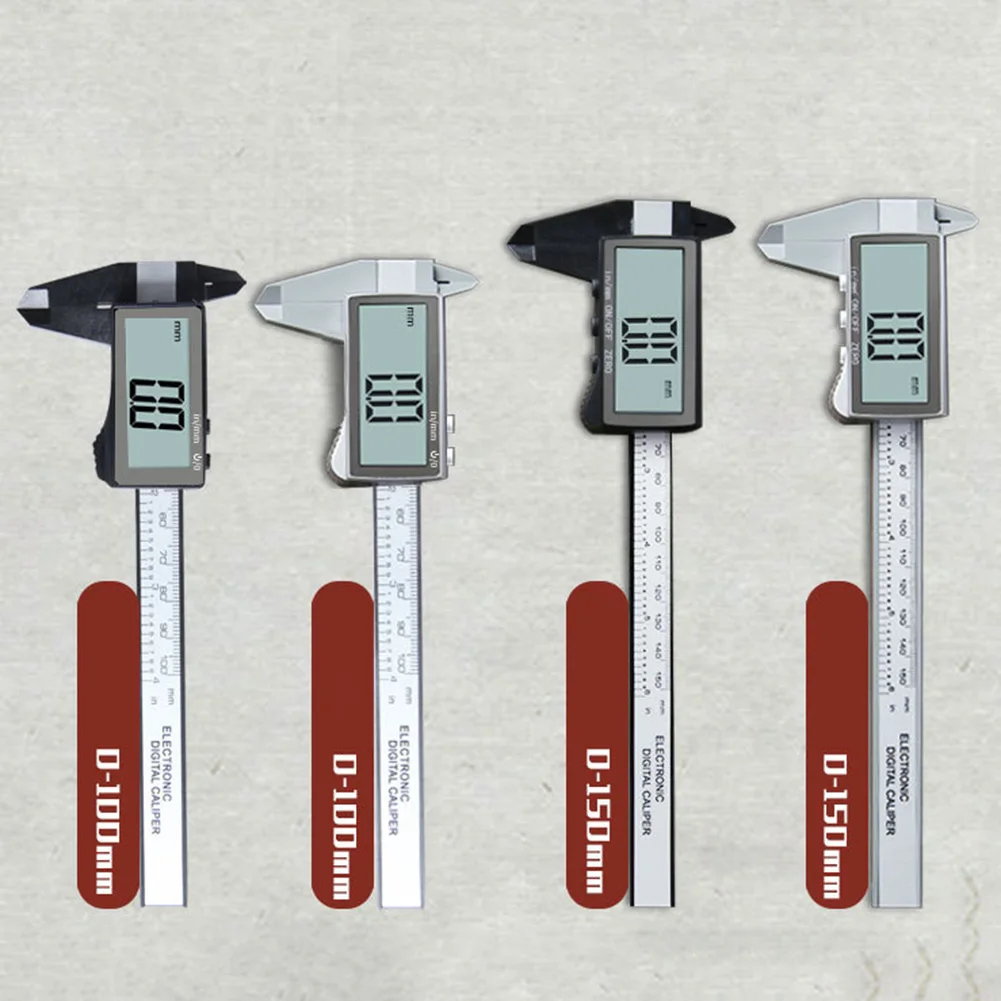 Electronic Digital Display Vernier Caliper Inch/Metric Conversion 100/150mm HD full-screen Caliper Measurement Tool
Electronic Digital Display Vernier Caliper Inch/Metric Conversion 100/150mm HD full-screen Caliper Measurement Tool