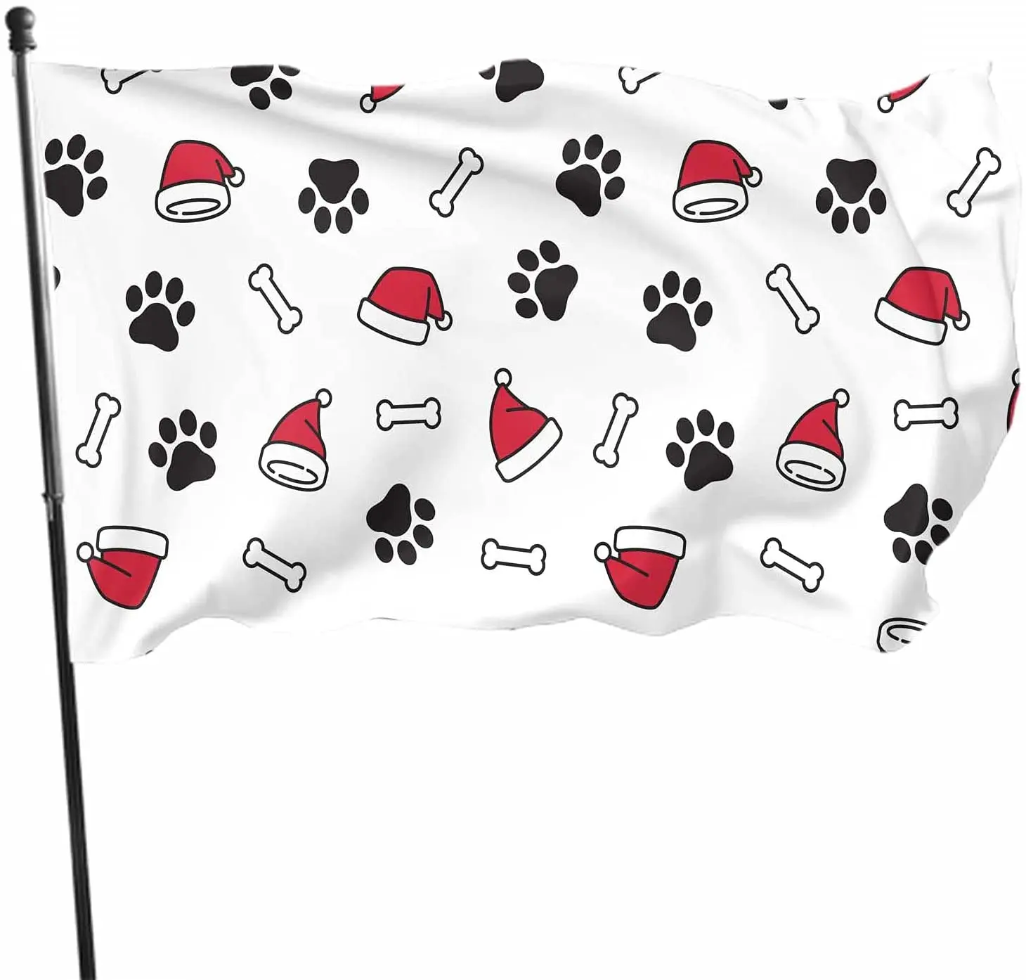 Dog Paw Pattern Flag 3x5 Ft Polyester Christmas Santa Cap Pet Animal Bone Cartoon Cute Repeat for Outside Porch Patio Farmhouse
Dog Paw Pattern Flag 3x5 Ft Polyester Christmas Santa Cap Pet Animal Bone Cartoon Cute Repeat for Outside Porch Patio Farmhouse