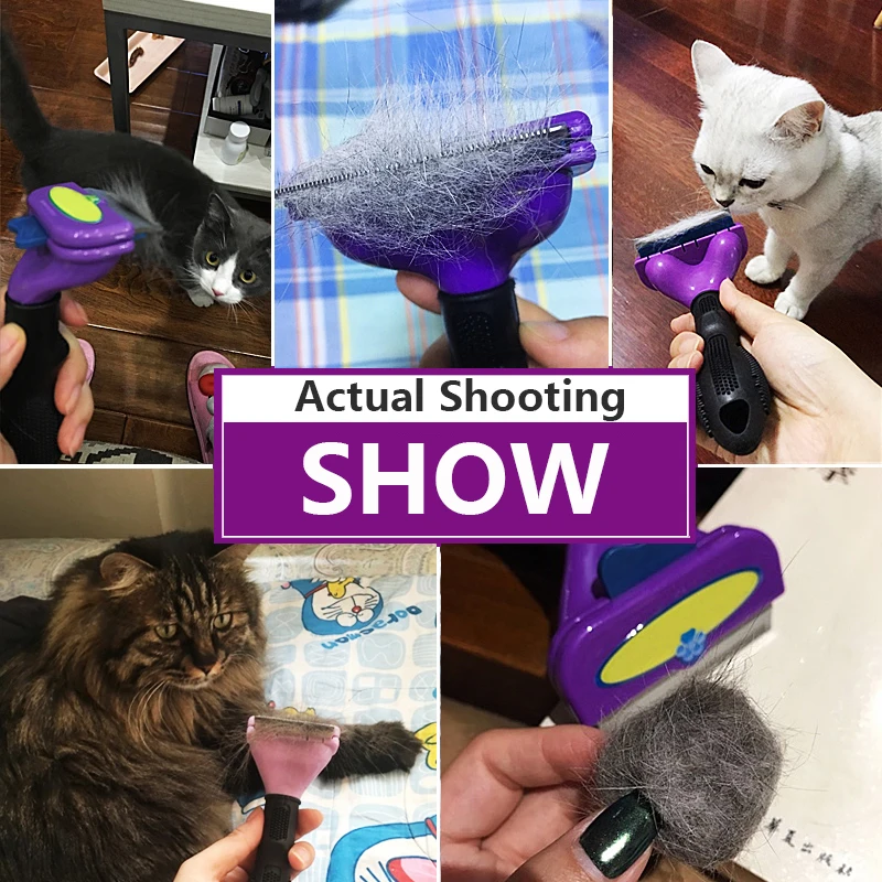 Pet dog hair removal comb, fur trimming and deodorizing brush double-sided long-haired curly hair comb pet cat hair comb 
Pet dog hair removal comb, fur trimming and deodorizing brush double-sided long-haired curly hair comb pet cat hair comb