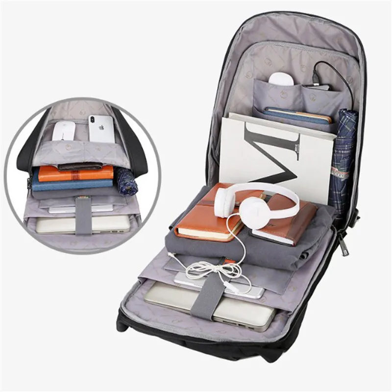 New USB Charge Anti Theft nylon Casual Backpack Men Backpacks Fashion Travel School Bags Bagpack 16inch laptop bag student
New USB Charge Anti Theft nylon Casual Backpack Men Backpacks Fashion Travel School Bags Bagpack 16inch laptop bag student
