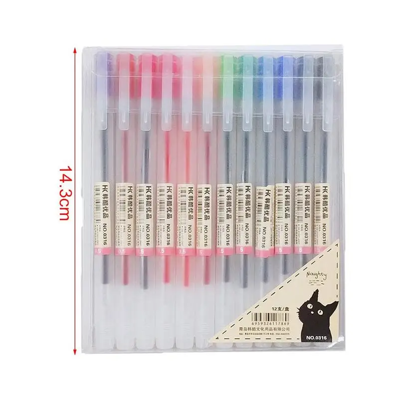 12pcs/set Gel Pen Fashion Color Gel Pen Boxed 0.5mm Office Manufacturer Color Ink School Learning Pen Stationery Student Y4Q8
12pcs/set Gel Pen Fashion Color Gel Pen Boxed 0.5mm Office Manufacturer Color Ink School Learning Pen Stationery Student Y4Q8