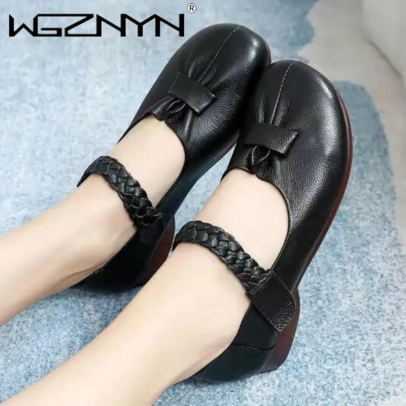 Women Genuine PU Leather Handmade Retro Shoes Loafers Ladies Ballet Flats Shoes Female Autumn Moccasins Casual Ballerina Shoes
Women Genuine PU Leather Handmade Retro Shoes Loafers Ladies Ballet Flats Shoes Female Autumn Moccasins Casual Ballerina Shoes