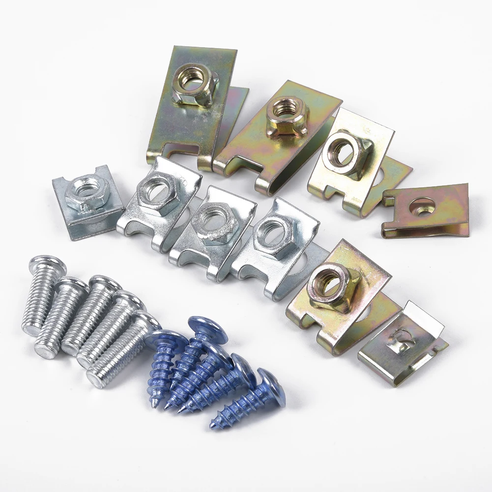 100Pcs Auto Fasteners Screw Rivet Fixed Retaining Clips Car Body Door Panel Trim Fixed Screw Nut U-Type Gasket
100Pcs Auto Fasteners Screw Rivet Fixed Retaining Clips Car Body Door Panel Trim Fixed Screw Nut U-Type Gasket