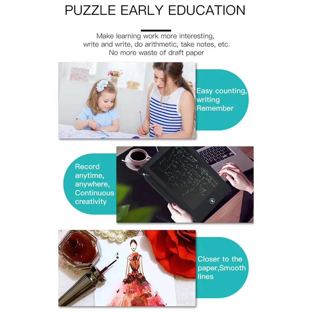 4.4 Inch LCD Writing Tablet Board Kids Writing Pad Drawing Painting Graphics Board Gift Child Creativity Imagination
4.4 Inch LCD Writing Tablet Board Kids Writing Pad Drawing Painting Graphics Board Gift Child Creativity Imagination