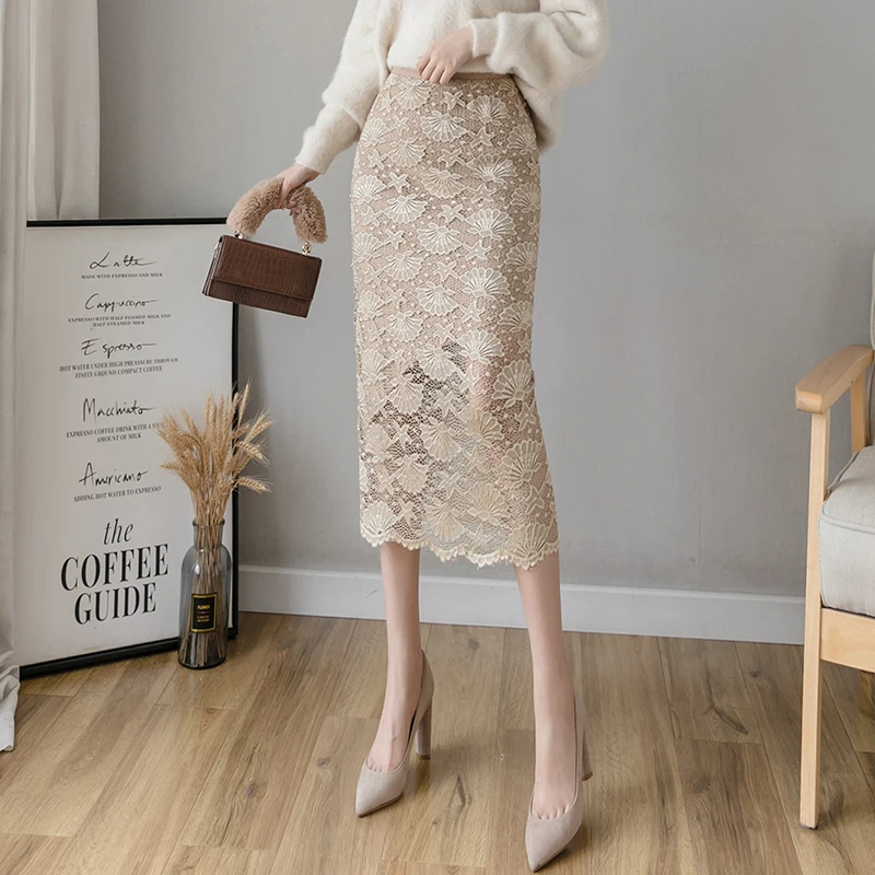 2020 autumn and winter half-length knitted skirt Korean style high waist bag hip skirt lace long skirt can be worn on both sides
2020 autumn and winter half-length knitted skirt Korean style high waist bag hip skirt lace long skirt can be worn on both sides