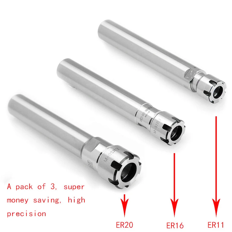 3X High Quality ER11 ER16 ER20 ER Straight Collet Holder Milling Chuck For CNC
3X High Quality ER11 ER16 ER20 ER Straight Collet Holder Milling Chuck For CNC