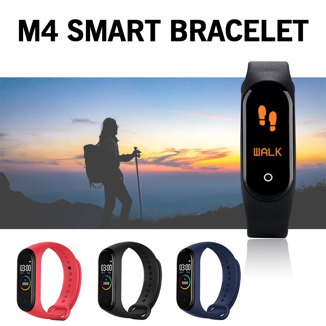 Smart Band Fitness Sport Bracelet Pedometer Heart Rate Blood Pressure Bluetooth-compatible Health Wirstband Waterproof Smartband
Smart Band Fitness Sport Bracelet Pedometer Heart Rate Blood Pressure Bluetooth-compatible Health Wirstband Waterproof Smartband