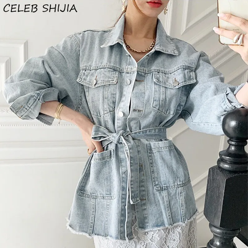 Korean Jacket Chic Woman Denim Vintage Jacket Lady Sashes Outfit Denim Spring Blue Light Single-breasted Jeans Loose Woman Jacke
Korean Jacket Chic Woman Denim Vintage Jacket Lady Sashes Outfit Denim Spring Blue Light Single-breasted Jeans Loose Woman Jacke