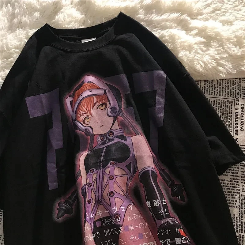 Summer t-shirt Streetwear clothes Women clothing punk top shirt Japanese anime mechanical Girly print T-shirt casual Harajuku
Summer t-shirt Streetwear clothes Women clothing punk top shirt Japanese anime mechanical Girly print T-shirt casual Harajuku