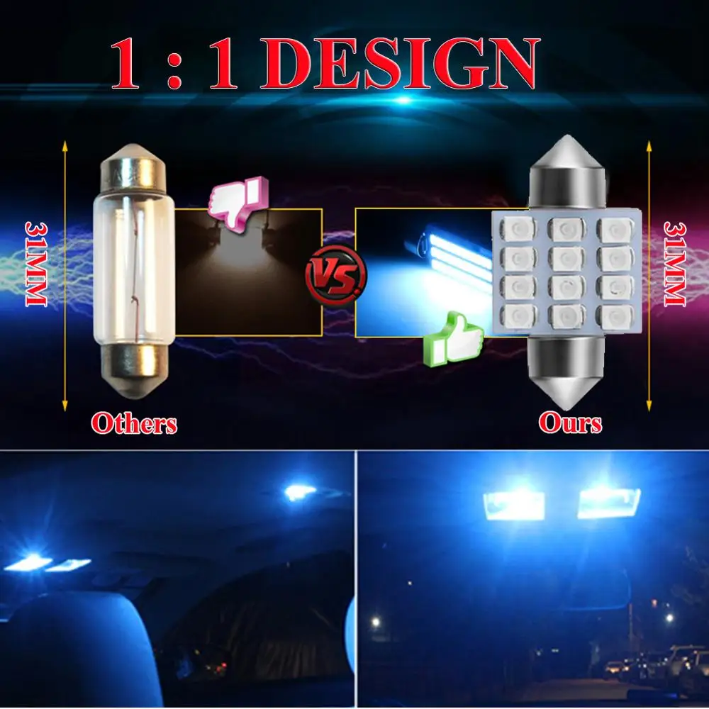 Car 14pcs/Set T10 Auto Car Replacement Blue LED Light Bulbs Kit for Stock Interior & Dome & License Plate Lamps Tail Light
Car 14pcs/Set T10 Auto Car Replacement Blue LED Light Bulbs Kit for Stock Interior & Dome & License Plate Lamps Tail Light