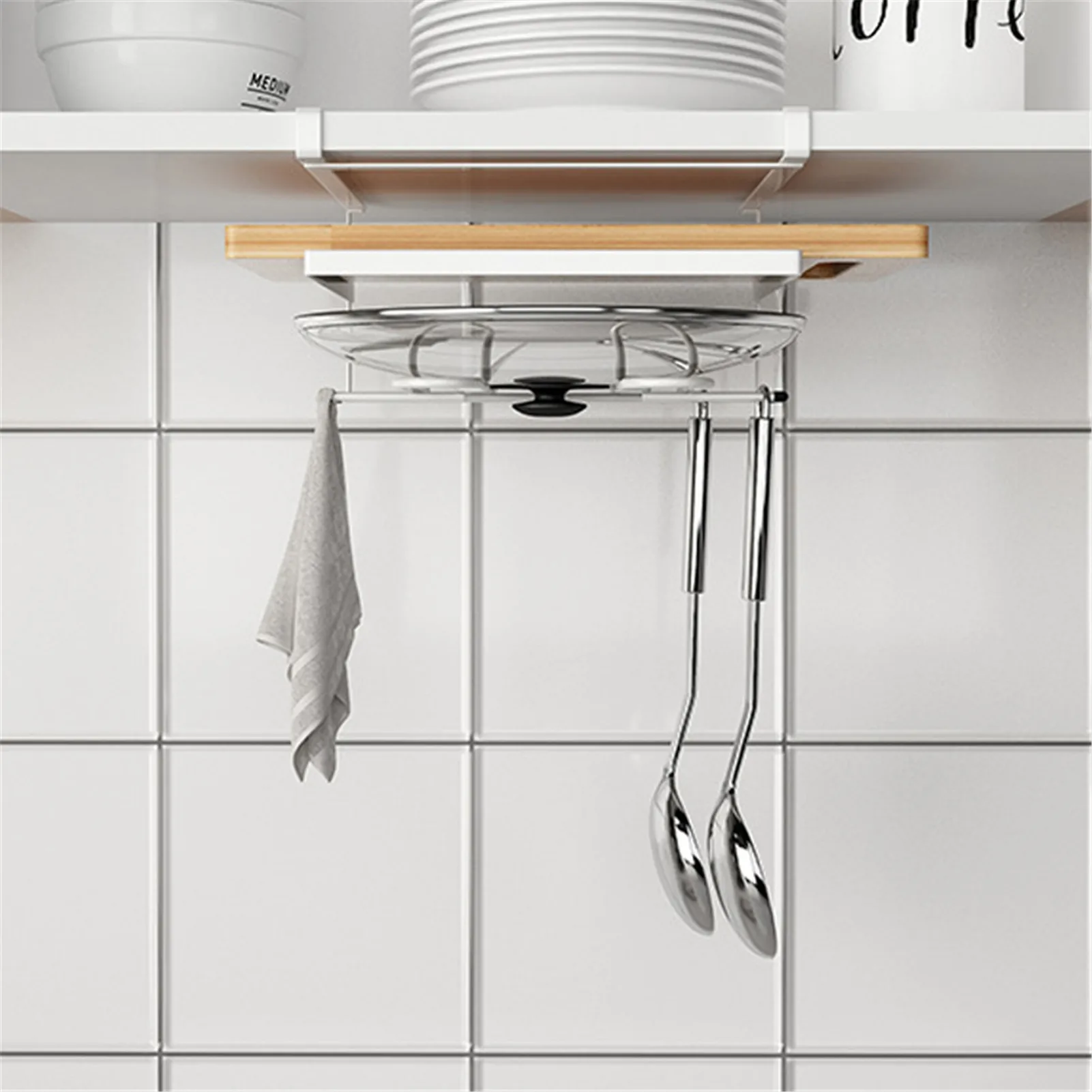 Kitchen No Hole Hanging Metal Under Shelf Cabinet Chopping Board Holder Towel Drying Holder Rack Chopping Rack Stick Board Shelf
Kitchen No Hole Hanging Metal Under Shelf Cabinet Chopping Board Holder Towel Drying Holder Rack Chopping Rack Stick Board Shelf